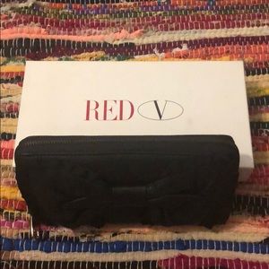 Red Valentino leather bow wallet